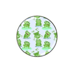 Cute Green Frogs Seamless Pattern Hat Clip Ball Marker (4 Pack) by Vaneshart