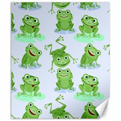 Cute Green Frogs Seamless Pattern Canvas 20  X 24  by Vaneshart