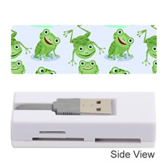 Cute Green Frogs Seamless Pattern Memory Card Reader (stick) by Vaneshart