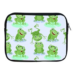 Cute Green Frogs Seamless Pattern Apple Ipad 2/3/4 Zipper Cases by Vaneshart