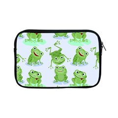 Cute Green Frogs Seamless Pattern Apple Ipad Mini Zipper Cases by Vaneshart