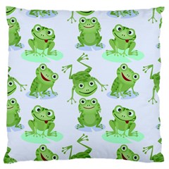 Cute Green Frogs Seamless Pattern Standard Flano Cushion Case (two Sides) by Vaneshart