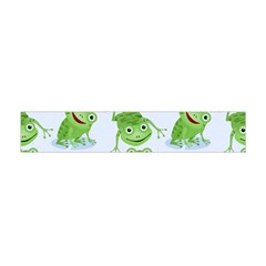 Cute Green Frogs Seamless Pattern Flano Scarf (mini)