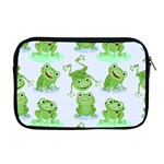 Cute Green Frogs Seamless Pattern Apple MacBook Pro 17  Zipper Case Front