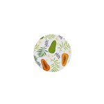 Seamless Tropical Pattern With Papaya 1  Mini Buttons Front