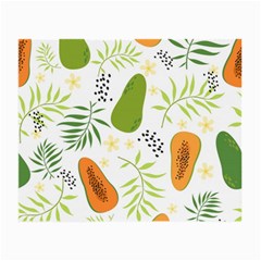 Seamless Tropical Pattern With Papaya Small Glasses Cloth by Vaneshart