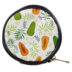 Seamless Tropical Pattern With Papaya Mini Makeup Bag by Vaneshart