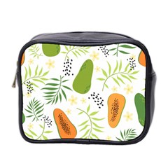 Seamless Tropical Pattern With Papaya Mini Toiletries Bag (two Sides) by Vaneshart