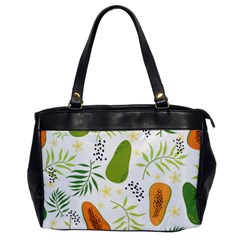 Seamless Tropical Pattern With Papaya Oversize Office Handbag by Vaneshart