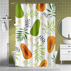 Seamless Tropical Pattern With Papaya Shower Curtain 48  X 72  (small)  by Vaneshart