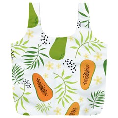 Seamless Tropical Pattern With Papaya Full Print Recycle Bag (xxxl)