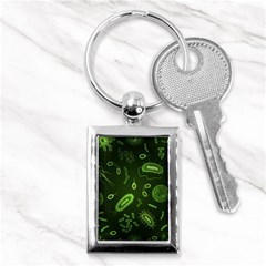 Bacteria Virus Seamless Pattern Inversion Key Chain (rectangle) by Vaneshart