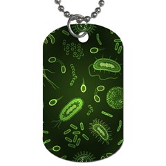 Bacteria Virus Seamless Pattern Inversion Dog Tag (two Sides) by Vaneshart