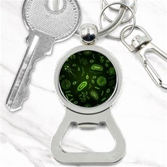 Bacteria Virus Seamless Pattern Inversion Bottle Opener Key Chain by Vaneshart