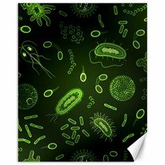 Bacteria Virus Seamless Pattern Inversion Canvas 11  X 14  by Vaneshart