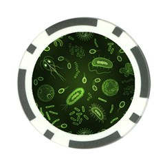 Bacteria Virus Seamless Pattern Inversion Poker Chip Card Guard by Vaneshart