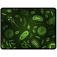 Bacteria Virus Seamless Pattern Inversion Fleece Blanket (large)  by Vaneshart