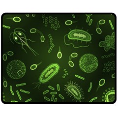 Bacteria Virus Seamless Pattern Inversion Fleece Blanket (medium)  by Vaneshart