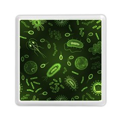 Bacteria Virus Seamless Pattern Inversion Memory Card Reader (square)