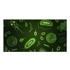 Bacteria Virus Seamless Pattern Inversion Satin Shawl by Vaneshart