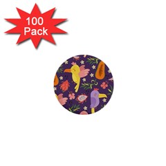 Exotic Seamless Pattern With Parrots Fruits 1  Mini Buttons (100 Pack)  by Vaneshart