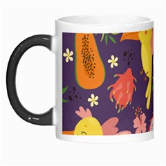 Exotic Seamless Pattern With Parrots Fruits Morph Mugs by Vaneshart