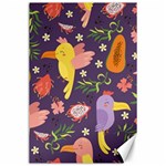 Exotic Seamless Pattern With Parrots Fruits Canvas 24  x 36  23.35 x34.74  Canvas - 1