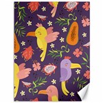 Exotic Seamless Pattern With Parrots Fruits Canvas 36  x 48  35.26 x46.15  Canvas - 1