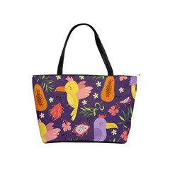 Exotic Seamless Pattern With Parrots Fruits Classic Shoulder Handbag by Vaneshart