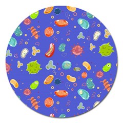 Virus Seamless Pattern Magnet 5  (round) by Vaneshart