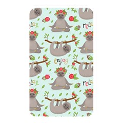 Seamless Pattern With Cute Sloths Relax Enjoy Yoga Memory Card Reader (rectangular) by Vaneshart