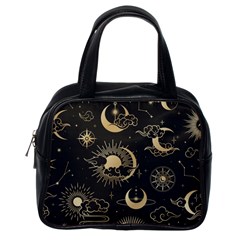 Asian Seamless Pattern With Clouds Moon Sun Stars Vector Collection Oriental Chinese Japanese Korean Classic Handbag (one Side) by Vaneshart