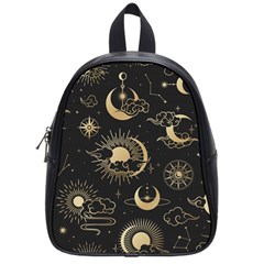 Asian Seamless Pattern With Clouds Moon Sun Stars Vector Collection Oriental Chinese Japanese Korean School Bag (small) by Vaneshart