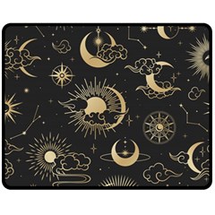 Asian Seamless Pattern With Clouds Moon Sun Stars Vector Collection Oriental Chinese Japanese Korean Fleece Blanket (medium)  by Vaneshart