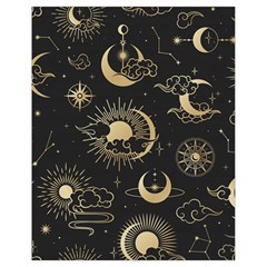 Asian Seamless Pattern With Clouds Moon Sun Stars Vector Collection Oriental Chinese Japanese Korean Drawstring Bag (small) by Vaneshart