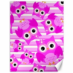 Pink Owl Pattern Background Canvas 36  X 48  by Vaneshart