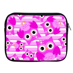 Pink Owl Pattern Background Apple Ipad 2/3/4 Zipper Cases by Vaneshart