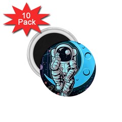 Astronaut Full Color 1 75  Magnets (10 Pack)  by Vaneshart