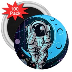 Astronaut Full Color 3  Magnets (100 Pack) by Vaneshart