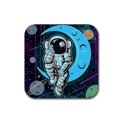 Astronaut Full Color Rubber Coaster (square)  by Vaneshart