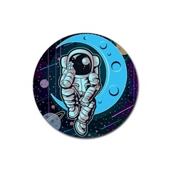 Astronaut Full Color Rubber Coaster (round)  by Vaneshart