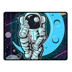 Astronaut Full Color Fleece Blanket (small) by Vaneshart