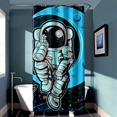 Astronaut Full Color Shower Curtain 36  X 72  (stall)  by Vaneshart