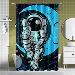 Astronaut Full Color Shower Curtain 48  X 72  (small)  by Vaneshart