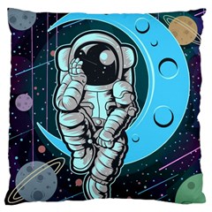 Astronaut Full Color Large Cushion Case (two Sides) by Vaneshart