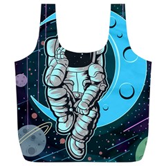 Astronaut Full Color Full Print Recycle Bag (xl) by Vaneshart