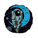 Astronaut Full Color Standard 15  Premium Flano Round Cushions Back