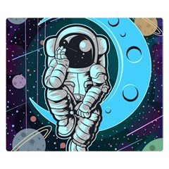 Astronaut Full Color Double Sided Flano Blanket (small)  by Vaneshart