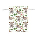 Seamless Pattern With Cute Sloths Lightweight Drawstring Pouch (L) Front