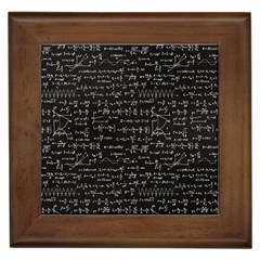 Math Equations Formulas Pattern Framed Tile by Vaneshart